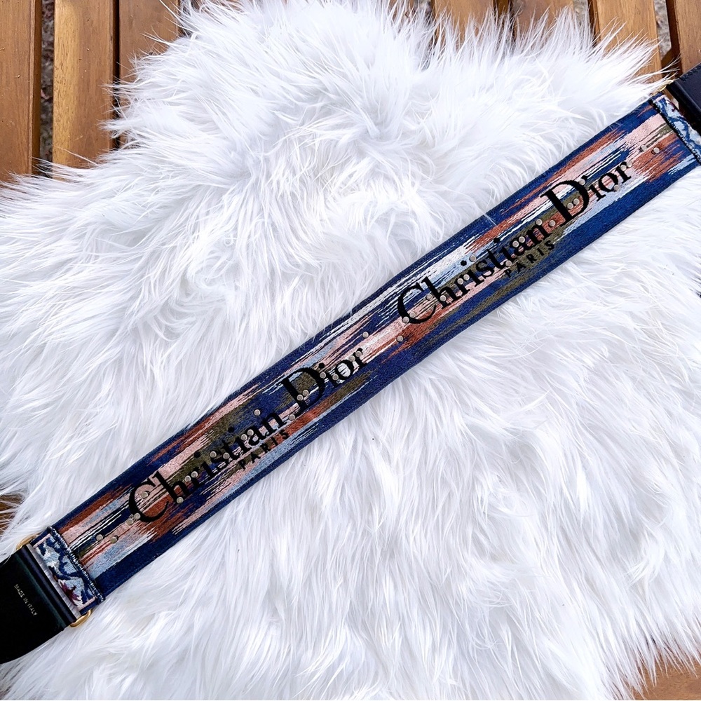 Authentic Christian Dior Bohemian Floral Shoulder Strap Embellished Canvas $1700 - Picture 2 of 5